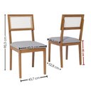 Ver imagem 3 de Mesa de Jantar Caju com 6 Cadeiras Estofadas Palmas Linho Cinza Ornar