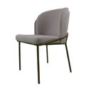 Ver imagem 1 de Poltrona Servia Dourado - Cinza Claro PSG