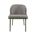 Ver imagem 2 de Poltrona Servia Dourado - Cinza Claro PSG