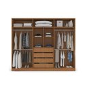 Ver imagem 4 de Guarda Roupa 6 Portas (2 C/ Espelho) e 4 Gavetas Valência Branco - Politorno