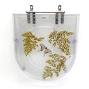 Ver imagem 1 de Assento Sanitário Poliéster Para Louça Riviera/Smart (Celite) Aço Decorado 'Avenca E Borboleta' Sedile