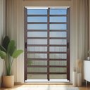 Ver imagem 2 de Porta Correr c/Trav.2F.Móv.210x150 Elite c/Fecho Autom V.Ref.Mix Corten Brimak