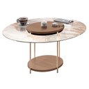 Ver imagem 5 de Estante Home Theater Quantum e Aparador Infinity e Kit Mesa de Centro Sky Off White Castanho– Hb Móv