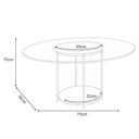 Ver imagem 6 de Estante Home Theater Quantum e Aparador Infinity e Kit Mesa de Centro Sky Off White Castanho– Hb Móv