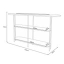 Ver imagem 4 de Estante Home Theater Quantum e Aparador Infinity e Kit Mesa de Centro Sky Off White Castanho– Hb Móv