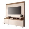 Estante Home Theater Quantum e Aparador Infinity e Kit Mesa de Centro Sky Off White Castanho– Hb Móv - 2