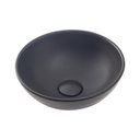 Ver imagem 1 de Cuba De Apoio Para Banheiro Redonda Slim Louça Cerâmica 28,5 cm Calcedônia Pingoo.casa - Preto