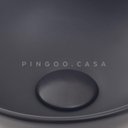 Ver imagem 3 de Cuba De Apoio Para Banheiro Redonda Slim Louça Cerâmica 28,5 cm Calcedônia Pingoo.casa - Preto