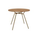 Ver imagem 1 de Mesa Jantar 1588 Madeirado/Aço 100cm Dourado/Noce Carraro