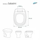 Ver imagem 2 de Assento Sanitário Poliéster Para Louça Sabatini (Icasa) Aço Azul Sedile