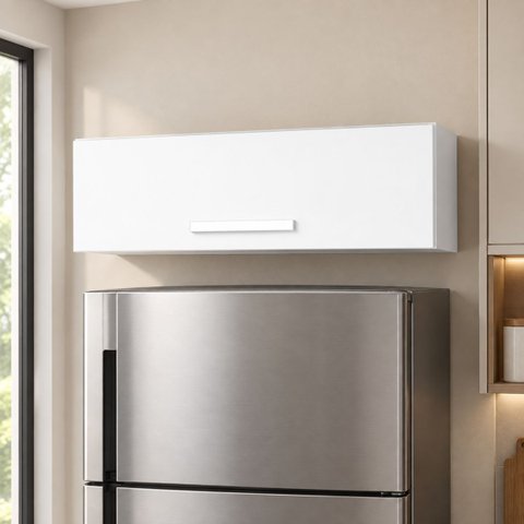 Armário Cozinha Aéreo para Geladeira 79cm Mara Branco