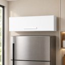 Ver imagem 1 de Armário Cozinha Aéreo para Geladeira 79cm Mara Branco
