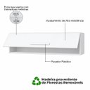 Ver imagem 4 de Armário Cozinha Aéreo para Geladeira 79cm Mara Branco