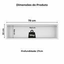 Ver imagem 3 de Armário Cozinha Aéreo para Geladeira 79cm Mara Branco