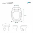 Ver imagem 2 de Assento Sanitário Poliéster Para Louça Sabatini (Icasa) Aço Sedile