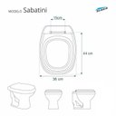 Ver imagem 2 de Assento Sanitário Poliéster Para Louça Sabatini (Icasa) Aço Sedile