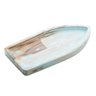 Bandeja Wolff Craft Noronha Teca de Madeira Barco Azul 40cm - 1
