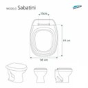 Ver imagem 2 de Assento Sanitário Poliéster Para Louça Sabatini (Icasa) Aço Sedile
