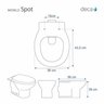 Assento Sanitário Poliéster Para Louça Spot (Deca) Aço Sedile - 2