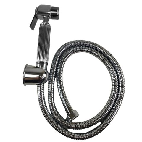 Ducha Higienica Chuveirinho Lavabo Banheiro Intimo Metal Luxo Suporte Cromo Banho Higiene