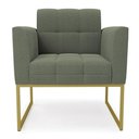 Ver imagem 4 de Poltrona Decorativa Industrial Dourado Kit 2 Elisa Bouclê Menta D03 - D'Rossi
