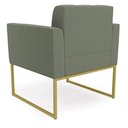Ver imagem 5 de Poltrona Decorativa Industrial Dourado Kit 2 Elisa Bouclê Menta D03 - D'Rossi