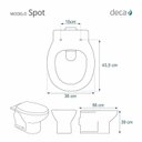 Ver imagem 2 de Assento Sanitário Poliéster para Louça Spot (Deca) Aço Sedile Preto/Ébano