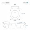 Assento Sanitário Poliéster Para Louça Spot (Deca) Aço Sedile - 2
