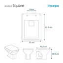 Ver imagem 2 de Assento Sanitário Poliéster Para Louça Square (Incepa) Aço Sedile