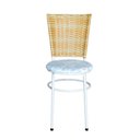 Ver imagem 5 de 4 Cadeiras para Mesa Branca Hawai Palha com Assento Floral Cor:floral Gelo