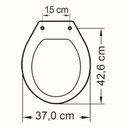 Ver imagem 2 de Assento Sanitário Poliéster para Louça Sedile Azálea/Standard/Carina/Flamingo/Fiore/Sabará Aço Bege/Pergamon