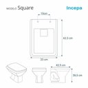 Ver imagem 2 de Assento Sanitário Poliéster para Louça Sedile Square (incepa) Aço Pêssego/ Shell