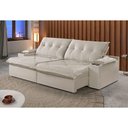 Ver imagem 2 de Sofá 2 Lugares Retrátil Martins M-163 com Acessórios Veludo Creme