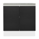 Ver imagem 7 de Balcão Armário de Cozinha 80 cm 2 Portas Branco/Preto Glamy Madesa