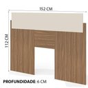 Ver imagem 3 de Cabeceira Casal-Queen Édez Ara, 138-158 cm, Extensível, Nogueira e Off White