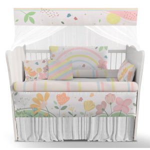 Kit Berço Enxoval Jardim Floral - Kt605
