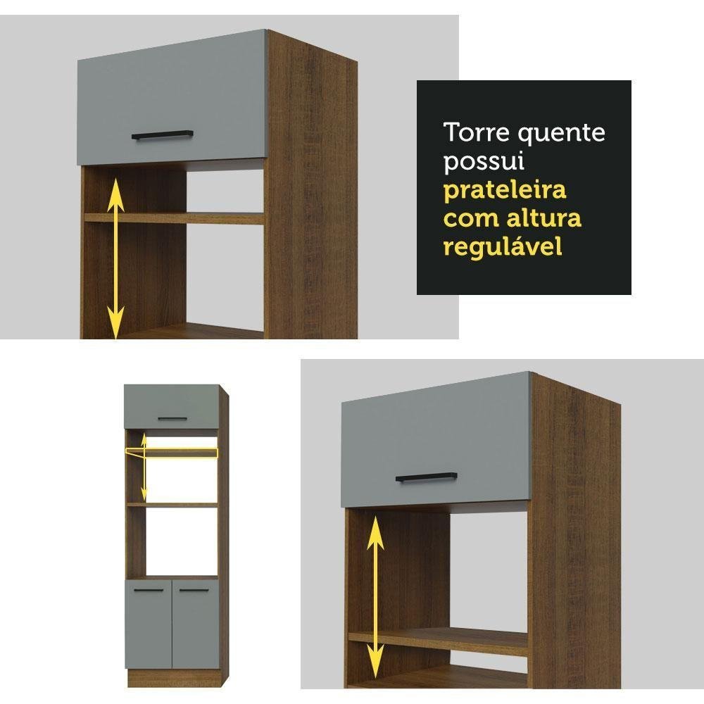 Cozinha Completa Madesa Agata sem Tampo e Pia Madesa - 9