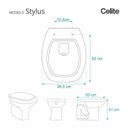 Ver imagem 2 de Assento Sanitário Poliéster para Louça Sedile Stylus (Celite) Aço Bege/Marfim
