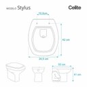 Ver imagem 2 de Assento Sanitário Poliéster para Louça Sedile Stylus (Celite) Aço Bege/Pergamon