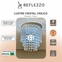 Ver imagem 1 de Luminária Cristal Acrilico Redondo Perfeito para o Seu Ambiente - 17 X 20 Cm - Lustres Reflezzo