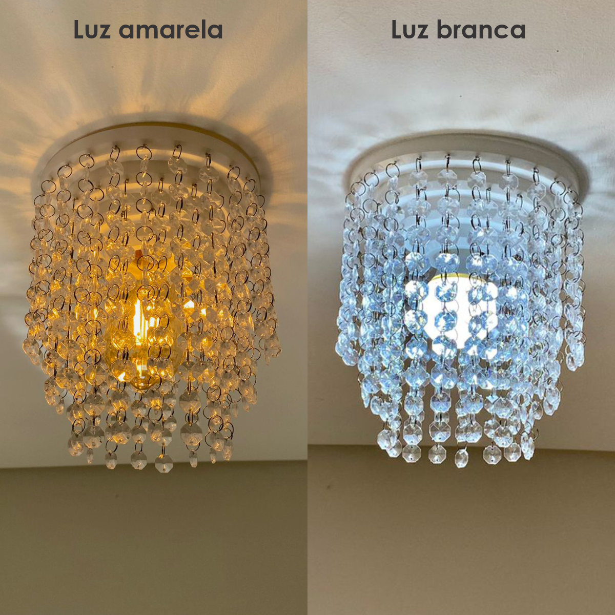 Luminária Cristal Acrilico Redondo Perfeito Para o seu Ambiente - 17 x 20 cm - Lustres Reflezzo - 5