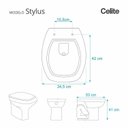 Ver imagem 2 de Assento Sanitário Poliéster para Louça Sedile Stylus (Celite) Aço Preto