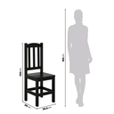 Ver imagem 3 de Conjunto Mesa de Madeira Maciça Preto 200x88+ 8 Cadeiras Sfa