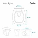 Ver imagem 2 de Assento Sanitário Poliéster para Louça Sedile Stylus (Celite) Aço Verde/Itapuã
