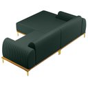 Ver imagem 5 de Sofá 2,65M 4 Lugares com Chaise Esquerdo Pés Gold Molino C-117 Linho Verde