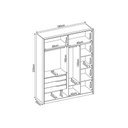 Ver imagem 2 de Guarda Roupa Casal 4 Portas C/ 2 Espelhos Attore Amêndola Touch - Demóbile