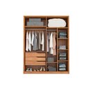 Ver imagem 4 de Guarda Roupa Casal 4 Portas C/ 2 Espelhos Attore Amêndola Touch - Demóbile