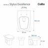 Assento Sanitário Poliéster para Louça Sedile Stylus Exellence (celite) Aço (reb.oculto) Pêssego 73 Antigo - 2