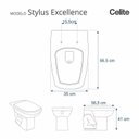 Ver imagem 2 de Assento Sanitário Poliéster para Louça Sedile Stylus Exellence (celite) Aço (reb.oculto) Pêssego 73 Antigo