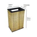 Ver imagem 4 de Kit 3 Arandela Dois Fachos E Frisos Parede Rustica Madeira